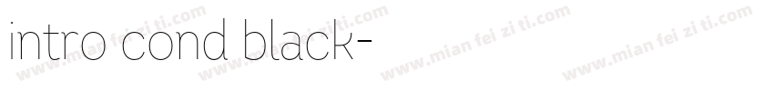 intro cond black字体转换